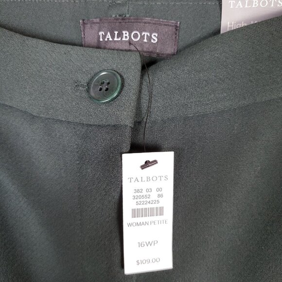 Talbots Womens Slacks Plus Size 16W, High Waist, Green, NWT ✨️ - Picture 4 of 15